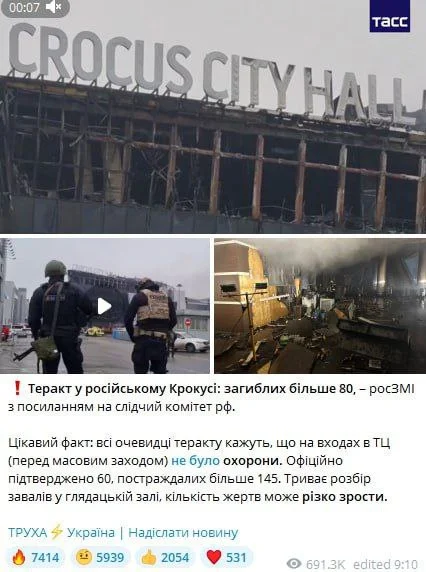 Как освещает теракт в Крокусе украинская пропаганда?